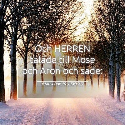 Picture 05 - 4 Mosebok 19:1 SV1917 - Och HERREN talade till Mose och Aron och - Bible Verse Picture