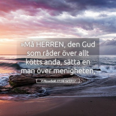 Picture 05 - 4 Mosebok 27:16 SV1917 - »Må HERREN, den Gud som råder över allt - Bible Verse Picture