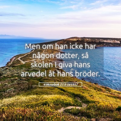 Picture 05 - 4 Mosebok 27:9 SV1917 - Men om han icke har någon dotter, så skolen I - Bible Verse Picture