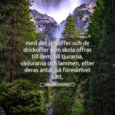 Picture 05 - 4 Mosebok 29:18 SV1917 - med det spisoffer och de drickoffer som skola - Bible Verse Picture