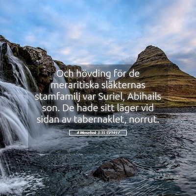 Picture 05 - 4 Mosebok 3:35 SV1917 - Och hövding för de meraritiska släkternas - Bible Verse Picture