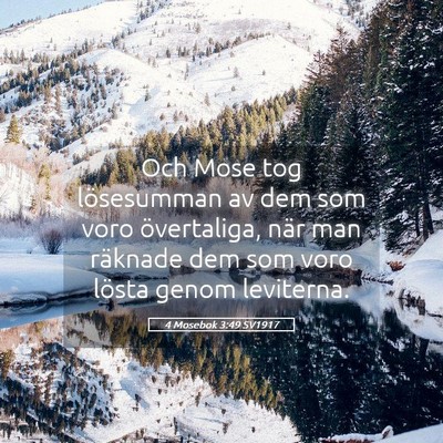 Picture 05 - 4 Mosebok 3:49 SV1917 - Och Mose tog lösesumman av dem som voro - Bible Verse Picture