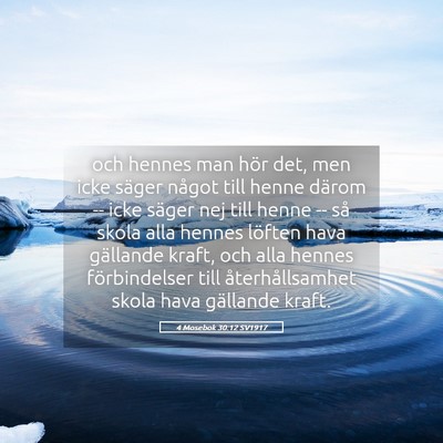 Picture 05 - 4 Mosebok 30:12 SV1917 - och hennes man hör det, men icke säger något - Bible Verse Picture
