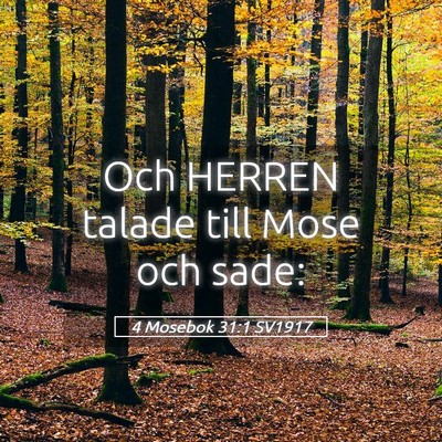 Picture 05 - 4 Mosebok 31:1 SV1917 - Och HERREN talade till Mose och - Bible Verse Picture