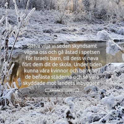 Picture 05 - 4 Mosebok 32:17 SV1917 - Själva vilja vi sedan skyndsamt väpna oss och - Bible Verse Picture