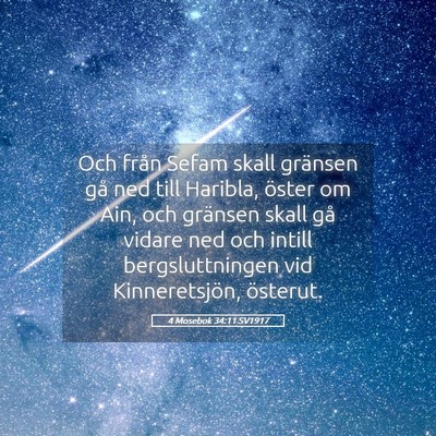 Picture 05 - 4 Mosebok 34:11 SV1917 - Och från Sefam skall gränsen gå ned till - Bible Verse Picture