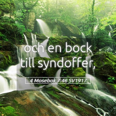 Picture 05 - 4 Mosebok 7:46 SV1917 - och en bock till - Bible Verse Picture