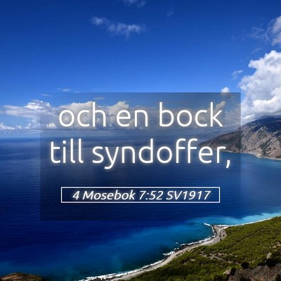 Picture 05 - 4 Mosebok 7:52 SV1917 - och en bock till - Bible Verse Picture