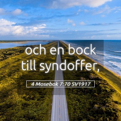 Picture 05 - 4 Mosebok 7:70 SV1917 - och en bock till - Bible Verse Picture