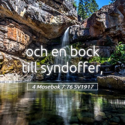 Picture 05 - 4 Mosebok 7:76 SV1917 - och en bock till - Bible Verse Picture