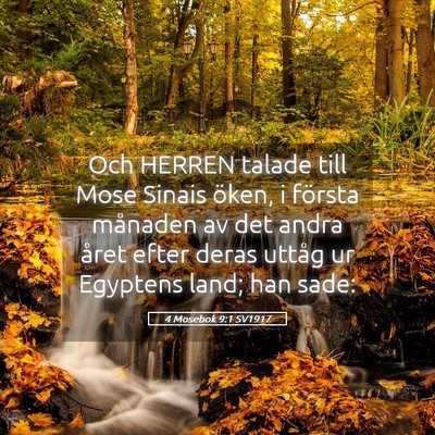 Picture 05 - 4 Mosebok 9:1 SV1917 - Och HERREN talade till Mose Sinais öken, i - Bible Verse Picture