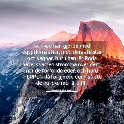 Picture 05 - 5 Mosebok 11:4 SV1917 - och vad han gjorde med egyptiernas här, med - Bible Verse Picture