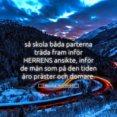 Picture 05 - 5 Mosebok 19:17 SV1917 - så skola båda parterna träda fram inför - Bible Verse Picture