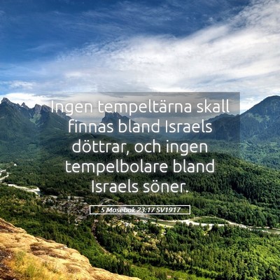 Picture 05 - 5 Mosebok 23:17 SV1917 - Ingen tempeltärna skall finnas bland Israels - Bible Verse Picture
