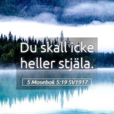 Picture 05 - 5 Mosebok 5:19 SV1917 - Du skall icke heller - Bible Verse Picture