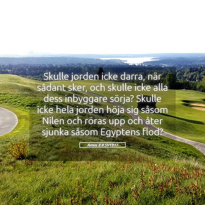 Picture 05 - Amos 8:8 SV1917 - Skulle jorden icke darra, när sådant sker, och - Bible Verse Picture