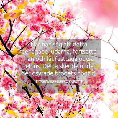 Picture 05 - Apostlagärningarna 12:3 SV1917 - När han såg att detta behagade judarna, - Bible Verse Picture