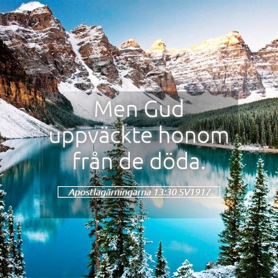 Picture 05 - Apostlagärningarna 13:30 SV1917 - Men Gud uppväckte honom från de - Bible Verse Picture
