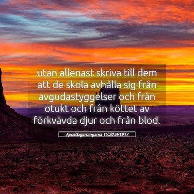 Picture 05 - Apostlagärningarna 15:20 SV1917 - utan allenast skriva till dem att de skola - Bible Verse Picture