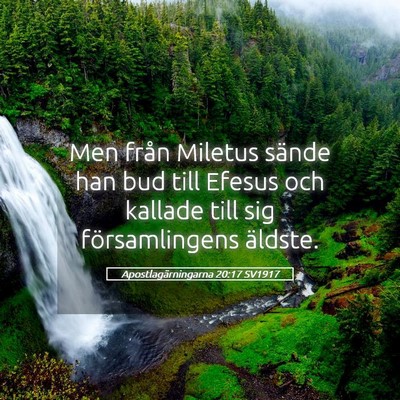 Picture 05 - Apostlagärningarna 20:17 SV1917 - Men från Miletus sände han bud till Efesus och - Bible Verse Picture