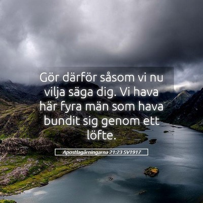 Picture 05 - Apostlagärningarna 21:23 SV1917 - Gör därför såsom vi nu vilja säga dig. Vi - Bible Verse Picture