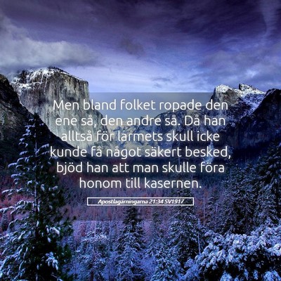 Picture 05 - Apostlagärningarna 21:34 SV1917 - Men bland folket ropade den ene så, den andre - Bible Verse Picture