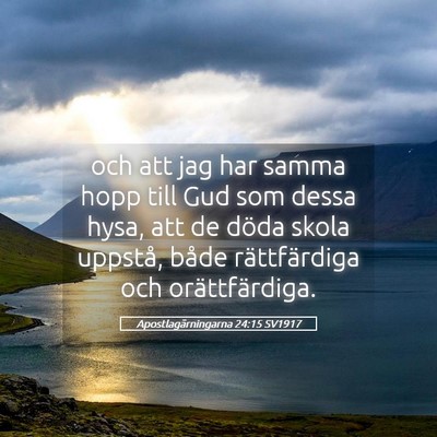 Picture 05 - Apostlagärningarna 24:15 SV1917 - och att jag har samma hopp till Gud som dessa - Bible Verse Picture