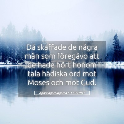Picture 05 - Apostlagärningarna 6:11 SV1917 - Då skaffade de några män som föregåvo att de - Bible Verse Picture