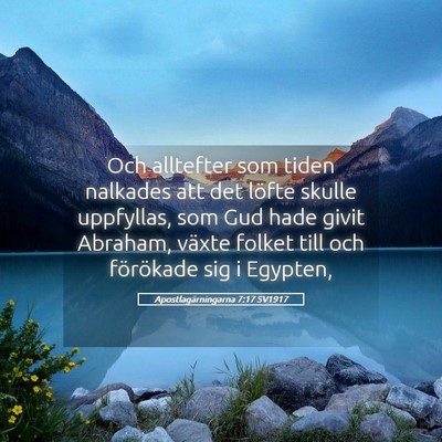 Picture 05 - Apostlagärningarna 7:17 SV1917 - Och alltefter som tiden nalkades att det löfte - Bible Verse Picture