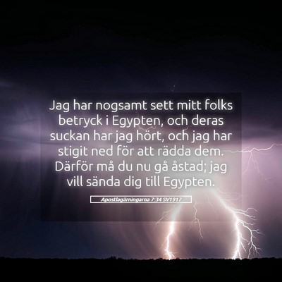 Picture 05 - Apostlagärningarna 7:34 SV1917 - Jag har nogsamt sett mitt folks betryck i - Bible Verse Picture