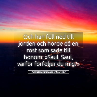 Picture 05 - Apostlagärningarna 9:4 SV1917 - Och han föll ned till jorden och hörde då en - Bible Verse Picture