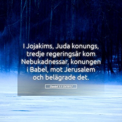 Picture 05 - Daniel 1:1 SV1917 - I Jojakims, Juda konungs, tredje regeringsår kom - Bible Verse Picture