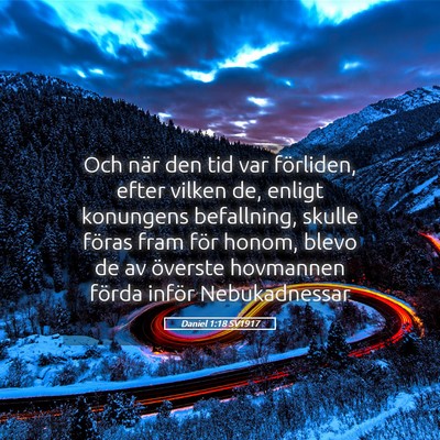 Picture 05 - Daniel 1:18 SV1917 - Och när den tid var förliden, efter vilken de, - Bible Verse Picture