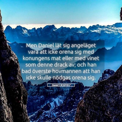 Picture 05 - Daniel 1:8 SV1917 - Men Daniel lät sig angeläget vara att icke - Bible Verse Picture