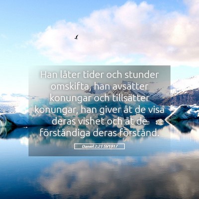 Picture 05 - Daniel 2:21 SV1917 - Han låter tider och stunder omskifta, han - Bible Verse Picture