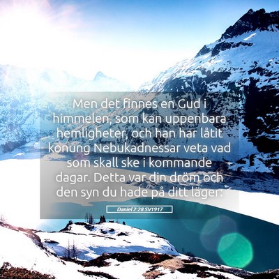 Picture 05 - Daniel 2:28 SV1917 - Men det finnes en Gud i himmelen, som kan - Bible Verse Picture