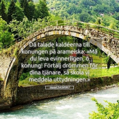 Picture 05 - Daniel 2:4 SV1917 - Då talade kaldéerna till konungen på - Bible Verse Picture