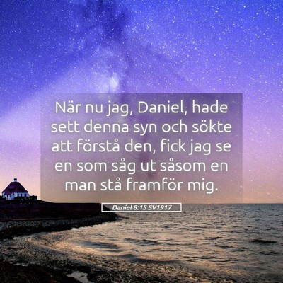 Picture 05 - Daniel 8:15 SV1917 - När nu jag, Daniel, hade sett denna syn och - Bible Verse Picture