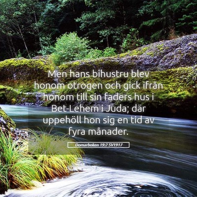 Picture 05 - Domarboken 19:2 SV1917 - Men hans bihustru blev honom otrogen och gick - Bible Verse Picture