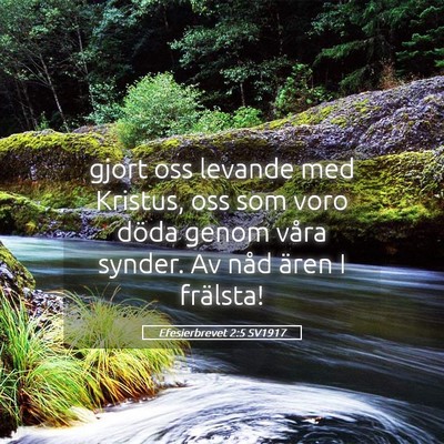 Picture 05 - Efesierbrevet 2:5 SV1917 - gjort oss levande med Kristus, oss som voro döda - Bible Verse Picture