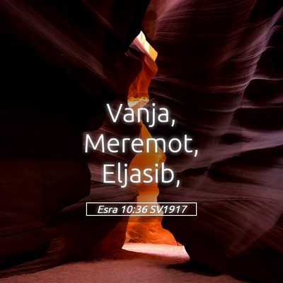 Picture 05 - Esra 10:36 SV1917 - Vanja, Meremot, - Bible Verse Picture