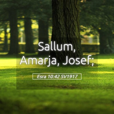 Picture 05 - Esra 10:42 SV1917 - Sallum, Amarja, - Bible Verse Picture