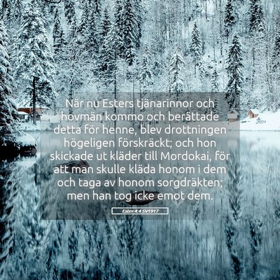 Picture 05 - Ester 4:4 SV1917 - När nu Esters tjänarinnor och hovmän kommo och - Bible Verse Picture