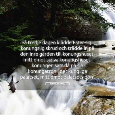 Picture 05 - Ester 5:1 SV1917 - På tredje dagen klädde Ester sig i konungslig - Bible Verse Picture