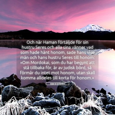 Picture 05 - Ester 6:13 SV1917 - Och när Haman förtäljde för sin hustru Seres - Bible Verse Picture