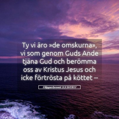 Picture 05 - Filipperbrevet 3:3 SV1917 - Ty vi äro »de omskurna», vi som genom Guds - Bible Verse Picture