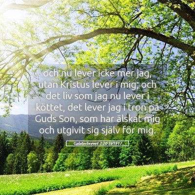 Picture 05 - Galaterbrevet 2:20 SV1917 - och nu lever icke mer jag, utan Kristus lever i - Bible Verse Picture