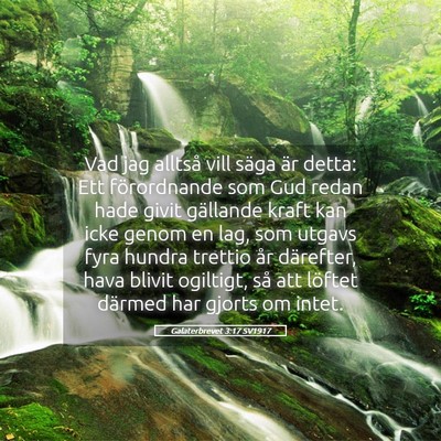 Picture 05 - Galaterbrevet 3:17 SV1917 - Vad jag alltså vill säga är detta: Ett - Bible Verse Picture