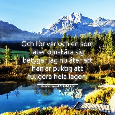 Picture 05 - Galaterbrevet 5:3 SV1917 - Och för var och en som låter omskära sig - Bible Verse Picture