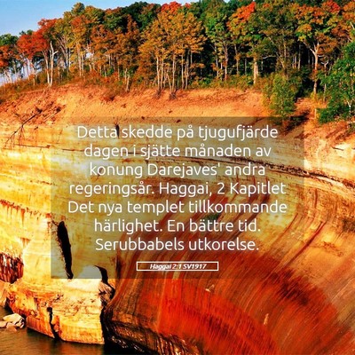 Picture 05 - Haggai 2:1 SV1917 - Detta skedde på tjugufjärde dagen i sjätte - Bible Verse Picture